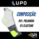 Meia Poliamida Corrida Lupo Cano Curto Dry Ant Preto 41-44 (G)