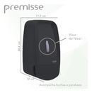 Dispenser Com Reservatório Para Sabonete Líquido Álcool Gel Cor Preto