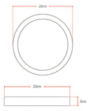 Painel Led Plafon Aluminio Sobrepor 18w 4000k Branco Neutro 22cm Redondo Cod:767100870 Avant