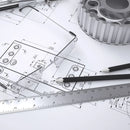 Régua 30 Cm Metal Profissional Casa Trabalho Escola