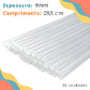 Bastão De Cola Quente Grossa 11 Mm 1 Kg Transparente Nybc