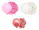 Kit 125 Balões Bexiga Rosa/branco Nº 7 + Rose Gold Nº 5
