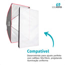 Tela Difusora Branca Em Nylon Sou Foto Para Softbox 50x70cm