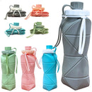 Garrafa De Água Silicone Dobrável Retrátil E Ecológico 6 Cinza