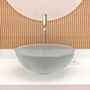 Cuba Pia de Apoio Sobrepor Vidro Redonda 29cm Transparente Banheiro Lavabo Beltempo BT-4030