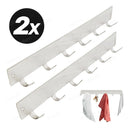 Kit 2 Cabide De Parede Reforçado Sem Furos Multifuncional