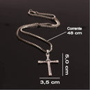 Colar Crucifixo Dominic Toretto - Velozes E Furiosos Prateado