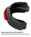 Muvin Protetor Bucal Profissional – Moldável – Com Estojo – Proteção - Lutas – Esportes de Contato - Artes Marciais – Boxe – Muay Thai – Jiu Jitsu – Judô – Karate – Taekwondo – Kung Fu - MMA - Preto
