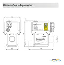 Aquecedor Sanspray Banheira Hidro Spa Ofurô 8000w 220 Volts 3 Funções 3F Com Painel Digital 2560 Preto