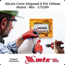 Alicate De Corte Diagonal 6 Pol 160mm Nickelado 175209 MTX