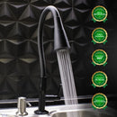 Torneira Gourmet Cozinha Mesa Bancada Pia Flexível Preta Abs Preto