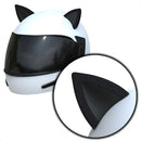 Orelha Orelhinha Gato Gatinho Para Fixar Capacete Moto  Preto