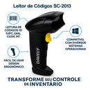 Leitor de Código de Barras USB com Fio Automático 1D 2D Scanner Óptico Davely SC-2013 Preto para Supermercado Loja Comércio Caixa Balcão PC Notebook Windows Linux Mac