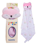 Naninha Para Bebe Bichinhos Com Porta Chupe Raposa Rosa