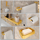 Kit Acessórios Para Banheiro Várias Cores 6 Dourado