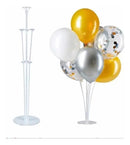 Kit 2 Suporte Para Balões Bexigas Base Chão 70cm 7 Hastes Varetas Cristal