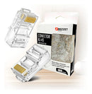 Conectores De Internet Rede Rj45 Vazado Cat5e Cat6e Banhado A Ouro 100 Unidades Fergusom