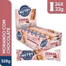 Barra de Cereais Nutry Morango com Chocolate 24 x 22g - Com 3 Cereais e Fruta