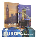 Conjunto 3 Livros Falsos Decorativos Porta Europa Londres