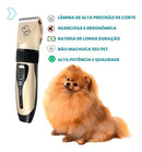 Máquina De Tosa Aparador De Pelos Profissional Para Pet Cor Dourado