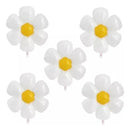 10 Balão Flor Margarida Branca 45cm Decoração Festa Jardim Cor Branco Liso
