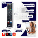 Controle Remoto Para Tv Philco Smart Teclas Netflix, Youtube, Globoplay E Prime Video