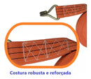 Cinta Amarração Carga 5 Toneladas 9 Metros Caminhão Cargas Laranja