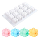 Molde De Silicone Mini Bubble 15 Cavidades Velas Artesanais Cor Branco
