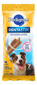 Petisco para Cães Adultos Raças Médias Pedigree Dentastix Pacote 180g 7 Unidades