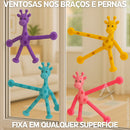 Kit 4 Pop Tubo Girafa Magica Led Fidget Estica Gruda Tube Aleatório
