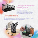 Kit Organizador De Mesa Aramado Para Escritório Porta Caneta