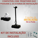 Suporte Para Projetor Teto Parede Branco - Sbrp756b