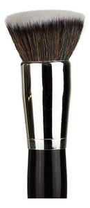 Pincel kabuki reto A03 Macrilan preto e cromado