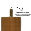 Kit 12 Pé De Cama Box Pés Madeira 12 Cm Cama De Casal King