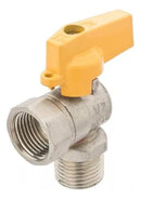Válvula De Gás Esfera Angular 90° Rosca 1/2 Macho/femea