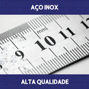 Régua de metal aço inox 30 cm para artesanato Nybc