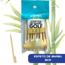 1.000 Espeto Bambu Natural Golf 9cm Hamburgueria Festa Doces