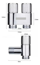 Torneira Registro Duplo Valvula Saida1/2 Inox Ducha Maquina