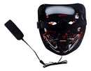 Mascara Led Neon Halloween Terror Cosplay Balada Carnaval Cor Verde