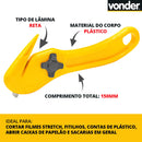 Kit 10 Estilete De Segurança Lâmina 9mm Bico De Pato Vonder