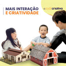 Celeiro E Estábulo Mini Fazendinha Em Mdf Adesivado - MDF Criativa