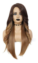 Peruca Lace Wig  Organica Premium Levemente  Ondula OMBRE MEL