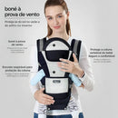 Bolsa Canguru Ergonômico Bebê 3 Em 1 Hygge Moments Cor Preto