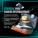 Kit 2 Adaptador Tomada Universal Para Viagens Internacional Funciona Em +150 Países Argentina Chile Peru Europa Estados Unidos China Japão Austrália Buenos Aires Gudeltec