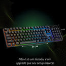 Teclado Gamer Semi Mecânico Rgb Led Iluminado Abnt2 Usb Para Pc Xbox Ps5 Ps4 Jogos Preto Idioma Português