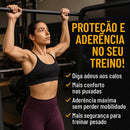 Protetor Palmar Luva Musculação Anticalo Ajustável Neoprene Preto Liso Ajustável