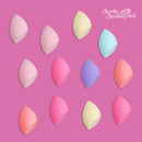Kit 12 Esponjas Para Maquiagem Gota Chanfrada Base Corretivo Cor Multicolor Esponjinhas Make