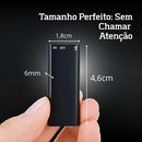 Mini Gravador Voz Som Digital Espião Espia - Micro Escuta Nf Preto - 8gb