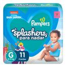 Fralda Para Nadar Pampers Splashers Baby Shark Tamanho G 11 Unidades