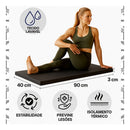 Colchonete Exercicios 90cm NBK FLEX Ginastica Treino Academia Colchonete para Yoga Grande em Espuma de Abdominal Funcional Preto